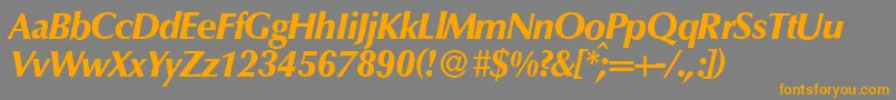 O801FlareXboldItalic Font – Orange Fonts on Gray Background