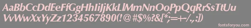 O801FlareXboldItalic Font – Pink Fonts on Gray Background