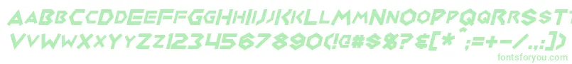 MedabotsItalic Font – Green Fonts on White Background