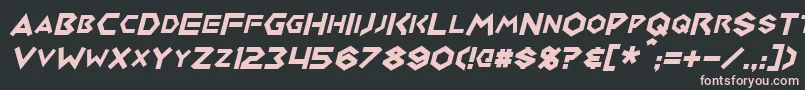 MedabotsItalic Font – Pink Fonts on Black Background