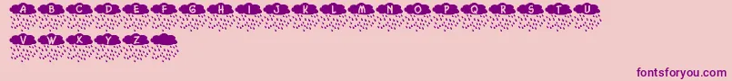 Mistwetter Font – Purple Fonts on Pink Background