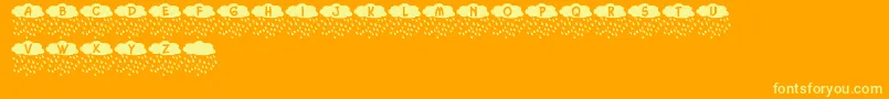 Mistwetter Font – Yellow Fonts on Orange Background