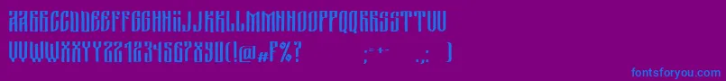 Tsarevich Font – Blue Fonts on Purple Background