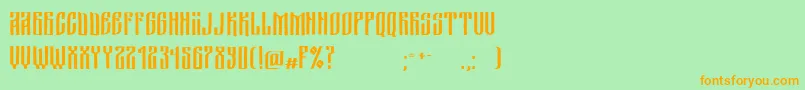 Tsarevich Font – Orange Fonts on Green Background