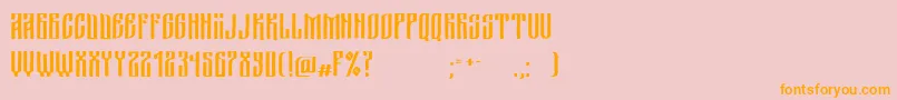 Tsarevich Font – Orange Fonts on Pink Background