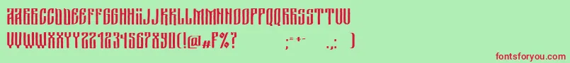Tsarevich Font – Red Fonts on Green Background