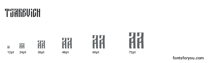 Tsarevich Font Sizes