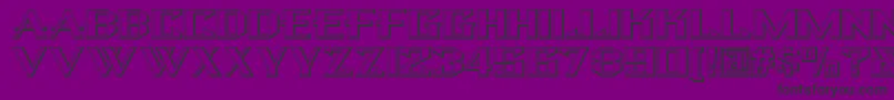 Bulwarknf-Schriftart – Schwarze Schriften auf violettem Hintergrund