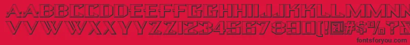 Bulwarknf Font – Black Fonts on Red Background