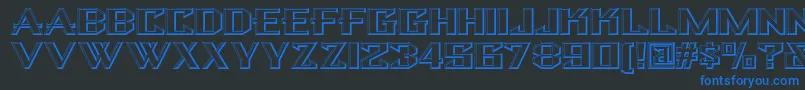 Weitere Informationen zur Bulwarknf-Schriftart Bulwarknf-Schriftart – Blaue Schriften auf schwarzem Hintergrund