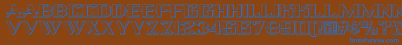 Bulwarknf Font – Blue Fonts on Brown Background
