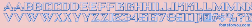 Bulwarknf Font – Blue Fonts on Pink Background