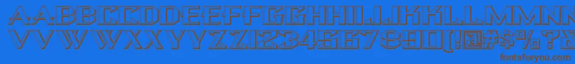 Bulwarknf Font – Brown Fonts on Blue Background