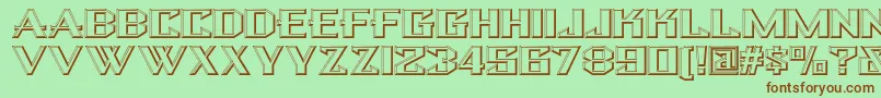 Bulwarknf Font – Brown Fonts on Green Background