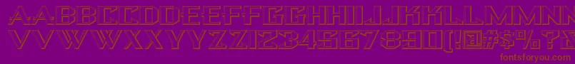 Bulwarknf Font – Brown Fonts on Purple Background