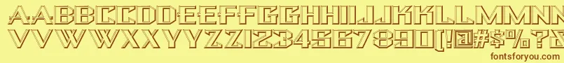 Bulwarknf Font – Brown Fonts on Yellow Background