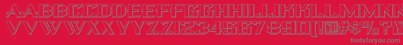 フォントBulwarknf – 赤い背景に灰色の文字