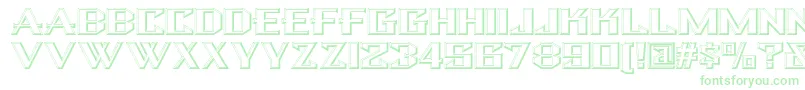 Bulwarknf Font – Green Fonts on White Background