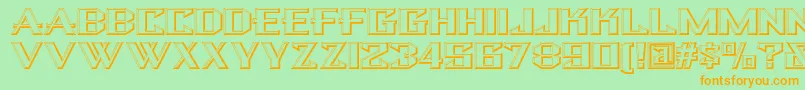 Bulwarknf Font – Orange Fonts on Green Background