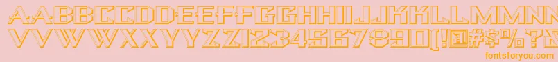 Bulwarknf Font – Orange Fonts on Pink Background