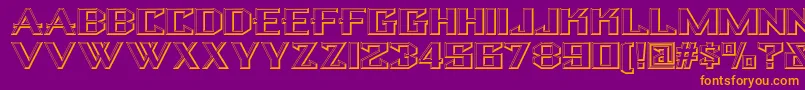 Bulwarknf Font – Orange Fonts on Purple Background
