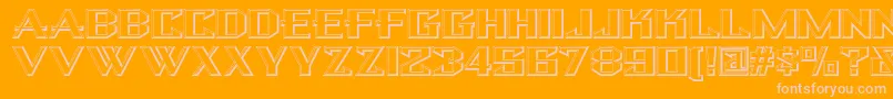 Bulwarknf Font – Pink Fonts on Orange Background