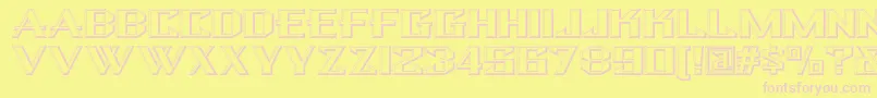 Bulwarknf Font – Pink Fonts on Yellow Background