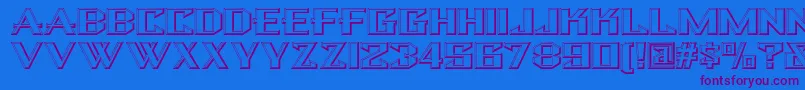 Bulwarknf Font – Purple Fonts on Blue Background