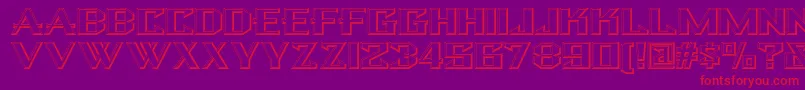 フォントBulwarknf – 紫の背景に赤い文字
