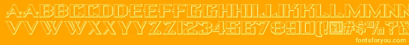 Bulwarknf Font – Yellow Fonts on Orange Background