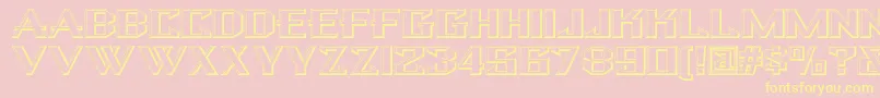 Bulwarknf Font – Yellow Fonts on Pink Background
