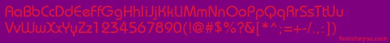 BordeauxMedium Font – Red Fonts on Purple Background