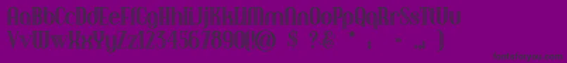 Debonairinline-Schriftart – Schwarze Schriften auf violettem Hintergrund