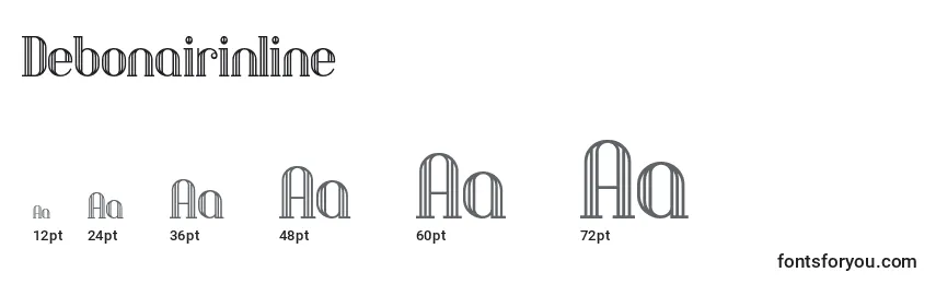 Debonairinline Font Sizes