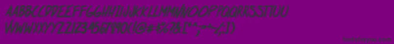 AtRiskYouthBold-fontti – mustat fontit violetilla taustalla