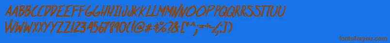 AtRiskYouthBold Font – Brown Fonts on Blue Background