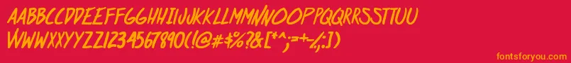 AtRiskYouthBold Font – Orange Fonts on Red Background