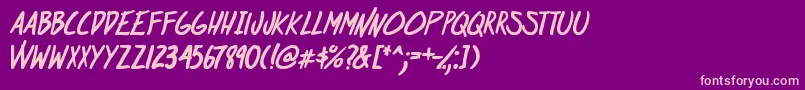 AtRiskYouthBold Font – Pink Fonts on Purple Background