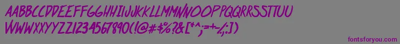 AtRiskYouthBold Font – Purple Fonts on Gray Background