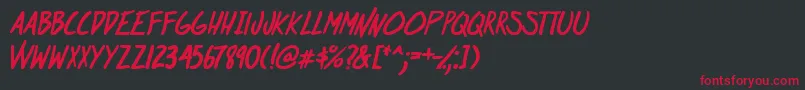 AtRiskYouthBold Font – Red Fonts on Black Background
