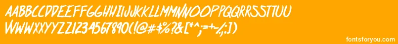 AtRiskYouthBold Font – White Fonts on Orange Background