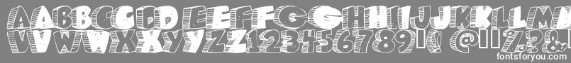 Caveman Font – White Fonts on Gray Background