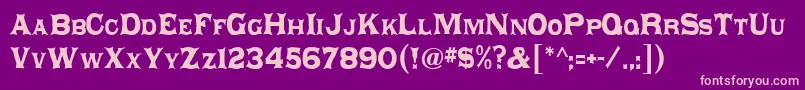 DaisyRegular Font – Pink Fonts on Purple Background