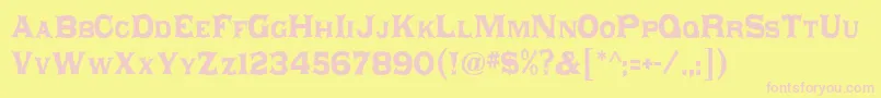 DaisyRegular Font – Pink Fonts on Yellow Background