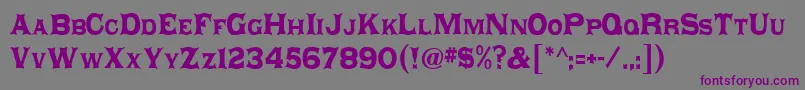 Шрифт DaisyRegular – фиолетовые шрифты на сером фоне