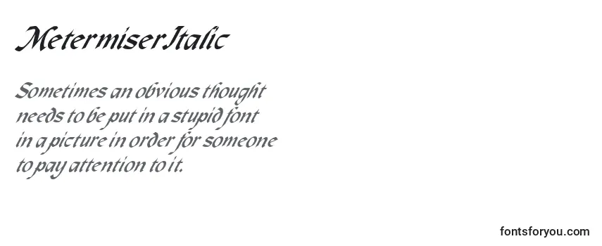 フォントMetermiserItalic