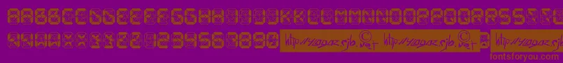 CrashedScoreboard Font – Brown Fonts on Purple Background