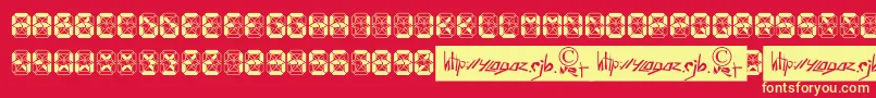 CrashedScoreboard Font – Yellow Fonts on Red Background