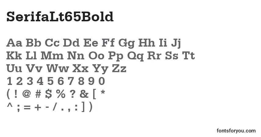 A fonte SerifaLt65Bold – alfabeto, números, caracteres especiais