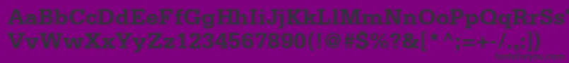 フォントSerifaLt65Bold – 紫の背景に黒い文字